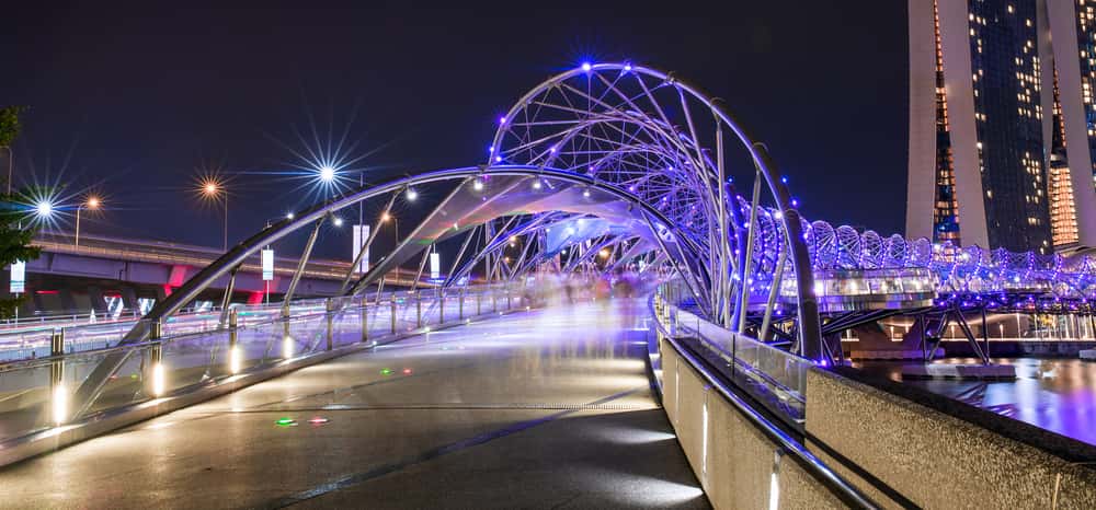 Helix Bridge in Singapore Malaysia