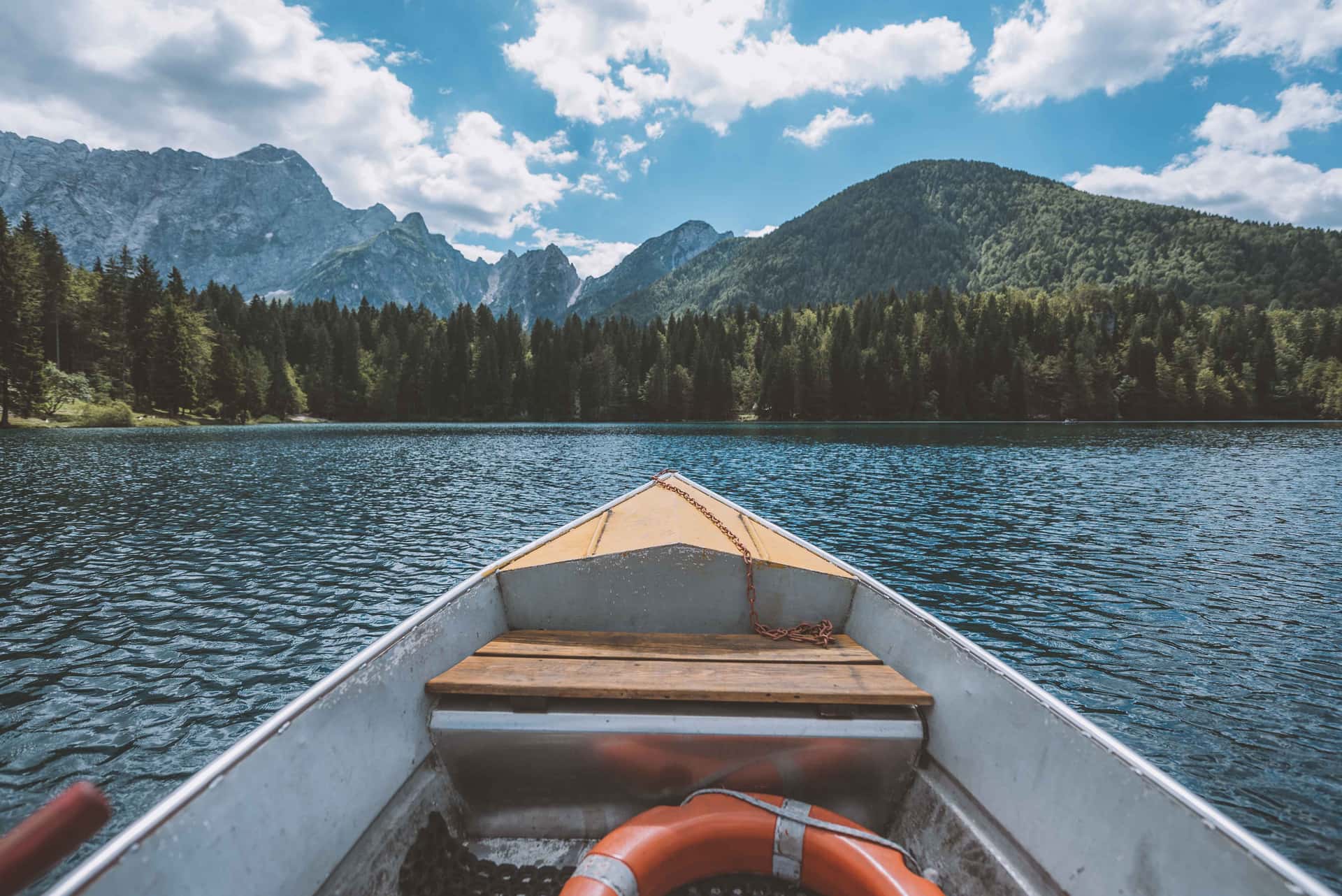 Canoe In Emerald Lake in Canada Maharaj Tour